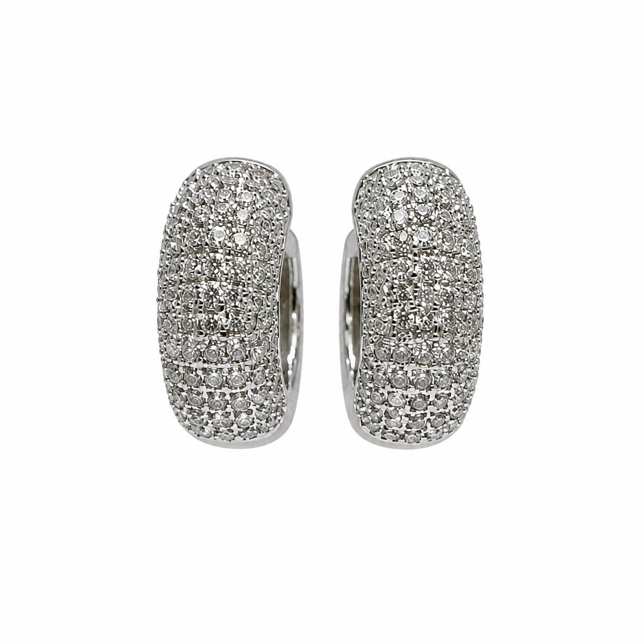 Diamond Huggies set in White Gold