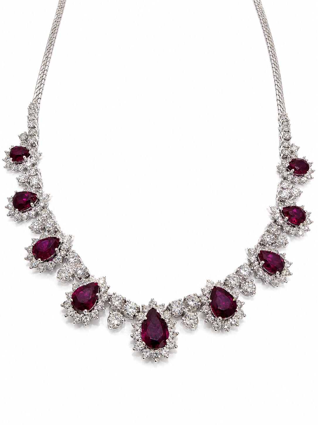 Gorgeous Ruby and Diamond Necklace