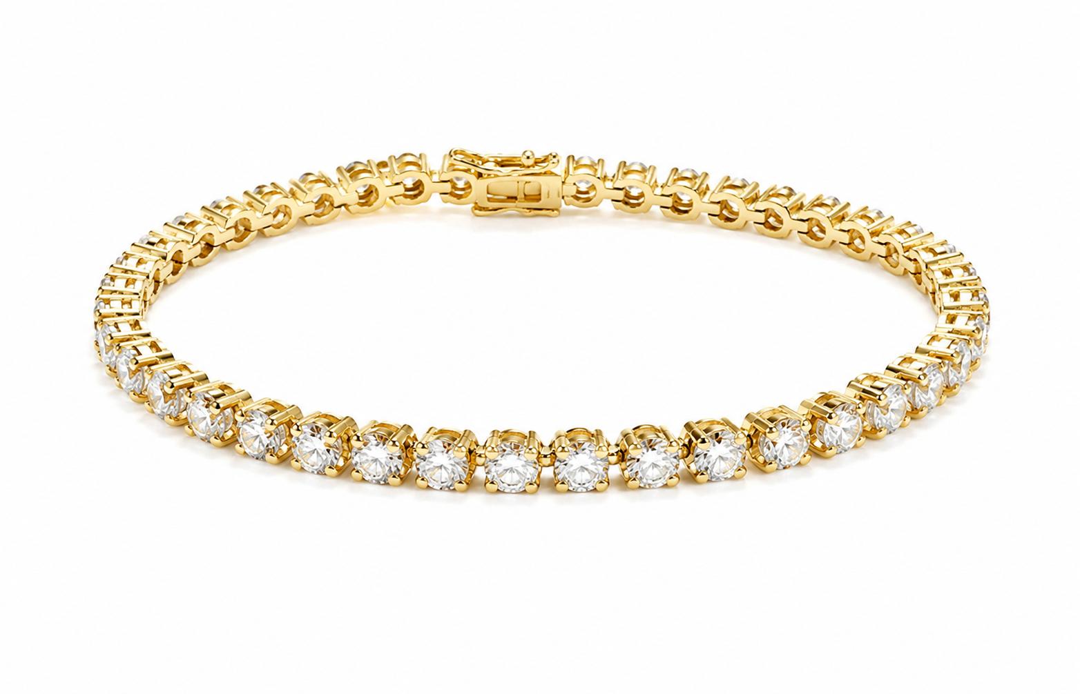 Tennis Diamond Bracelet14k Yellow Gold sold