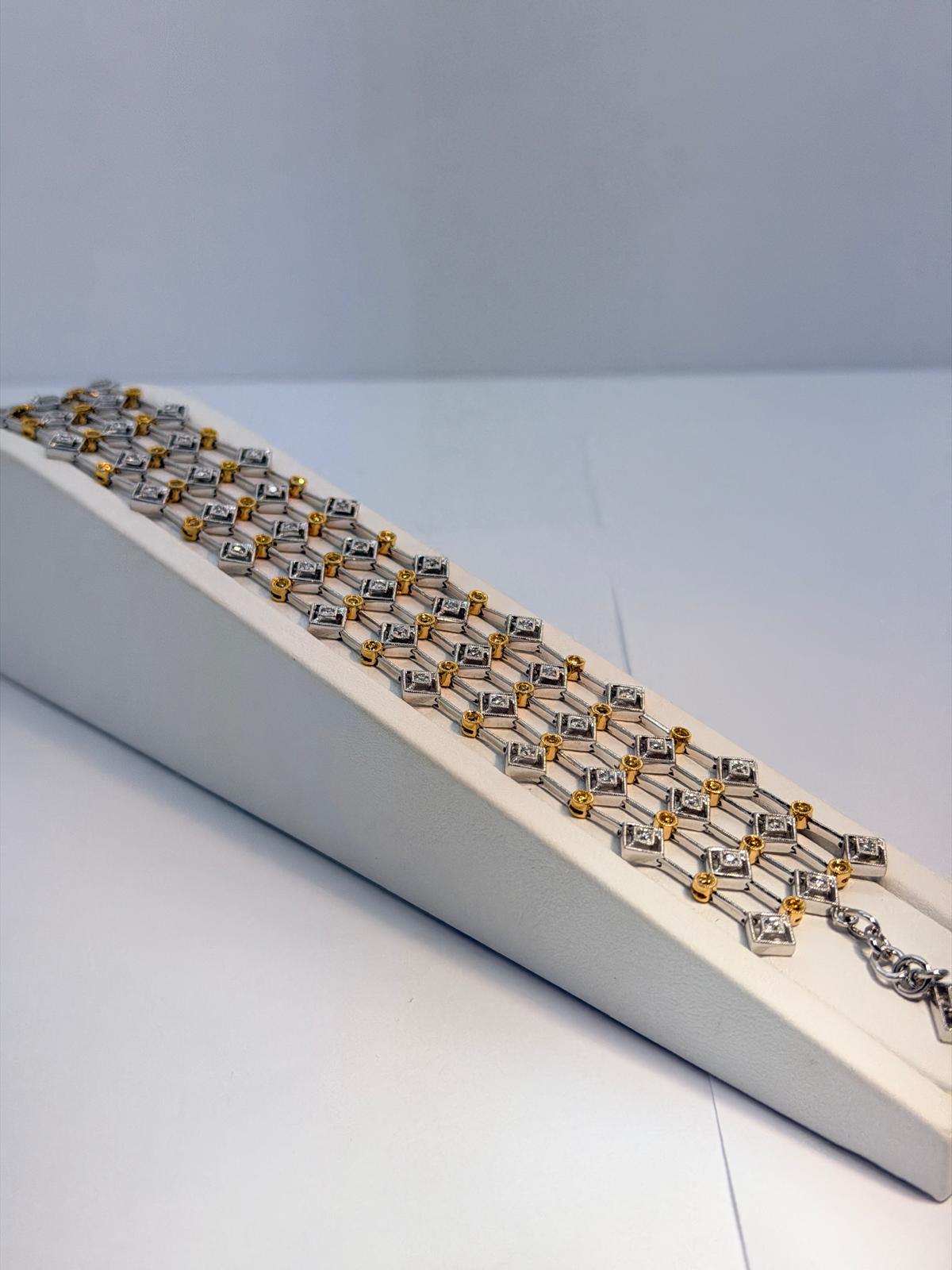 Beautiful Diamond Bracelet 18K White Gold