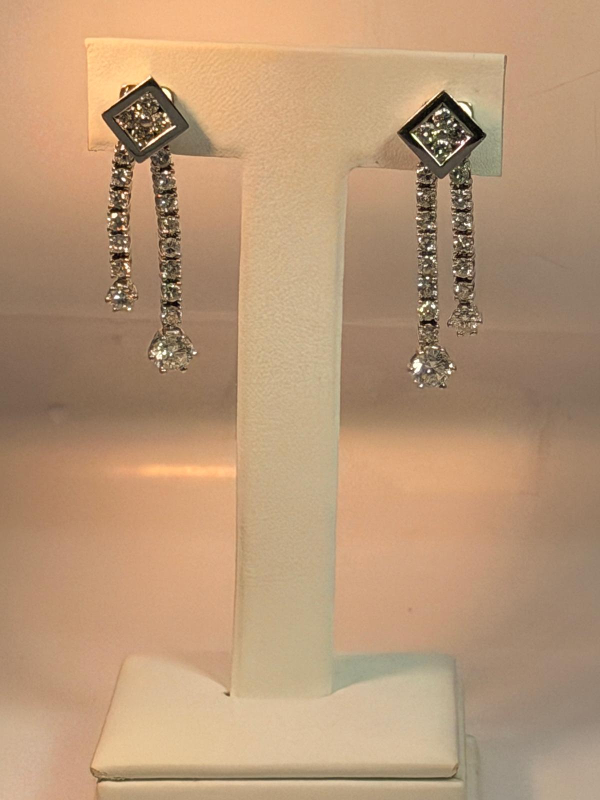 Diamond Earrings 18k white gold/ 