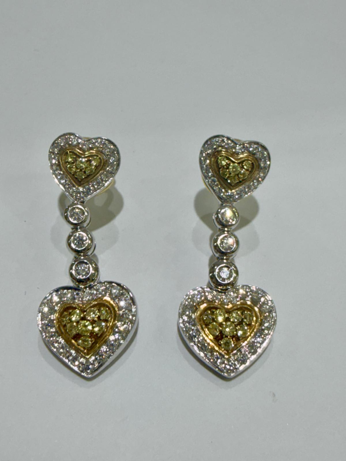 Unique Heart Drop Earrings 