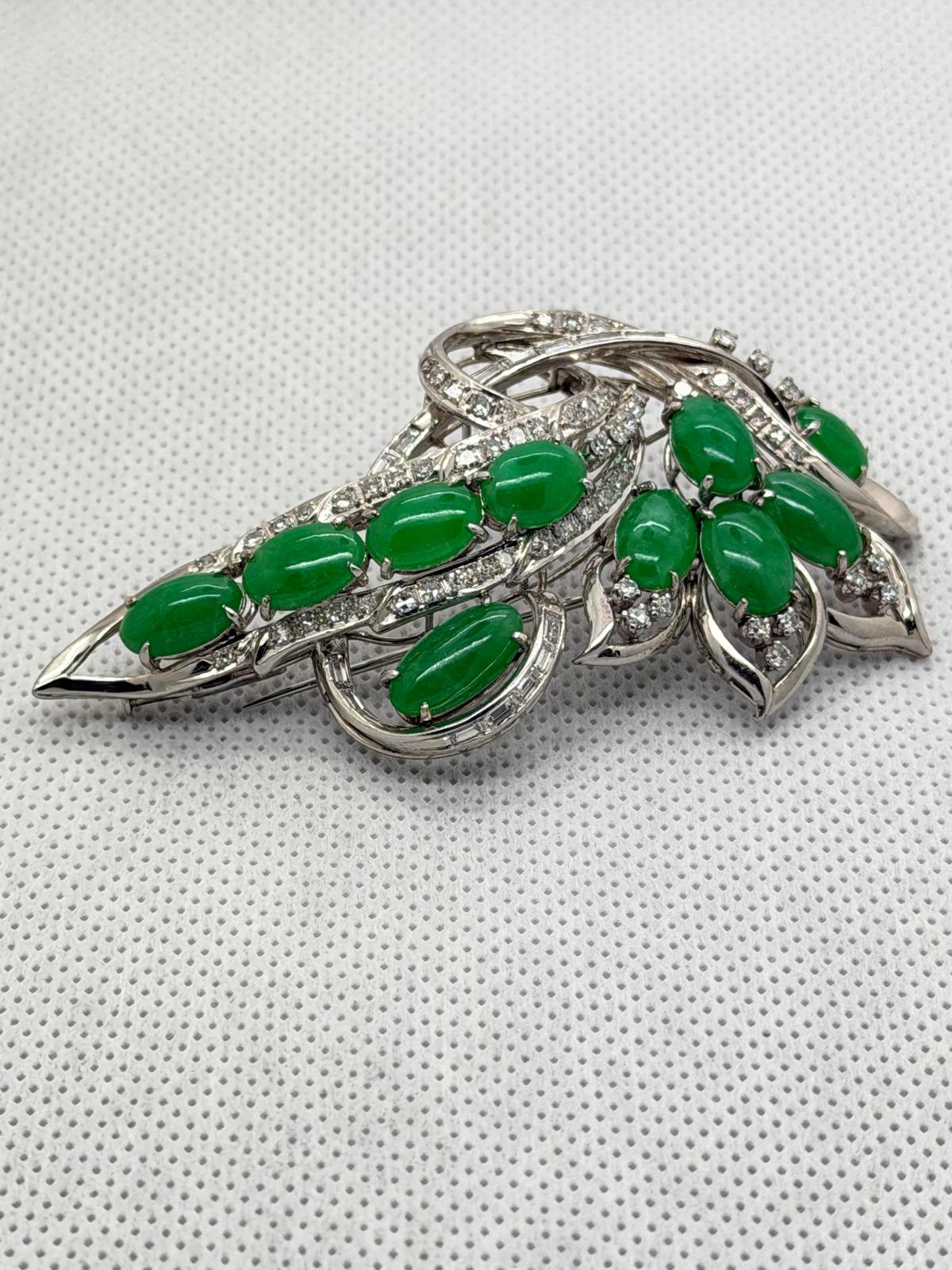 One of A Kind Apple Jade Brooch 