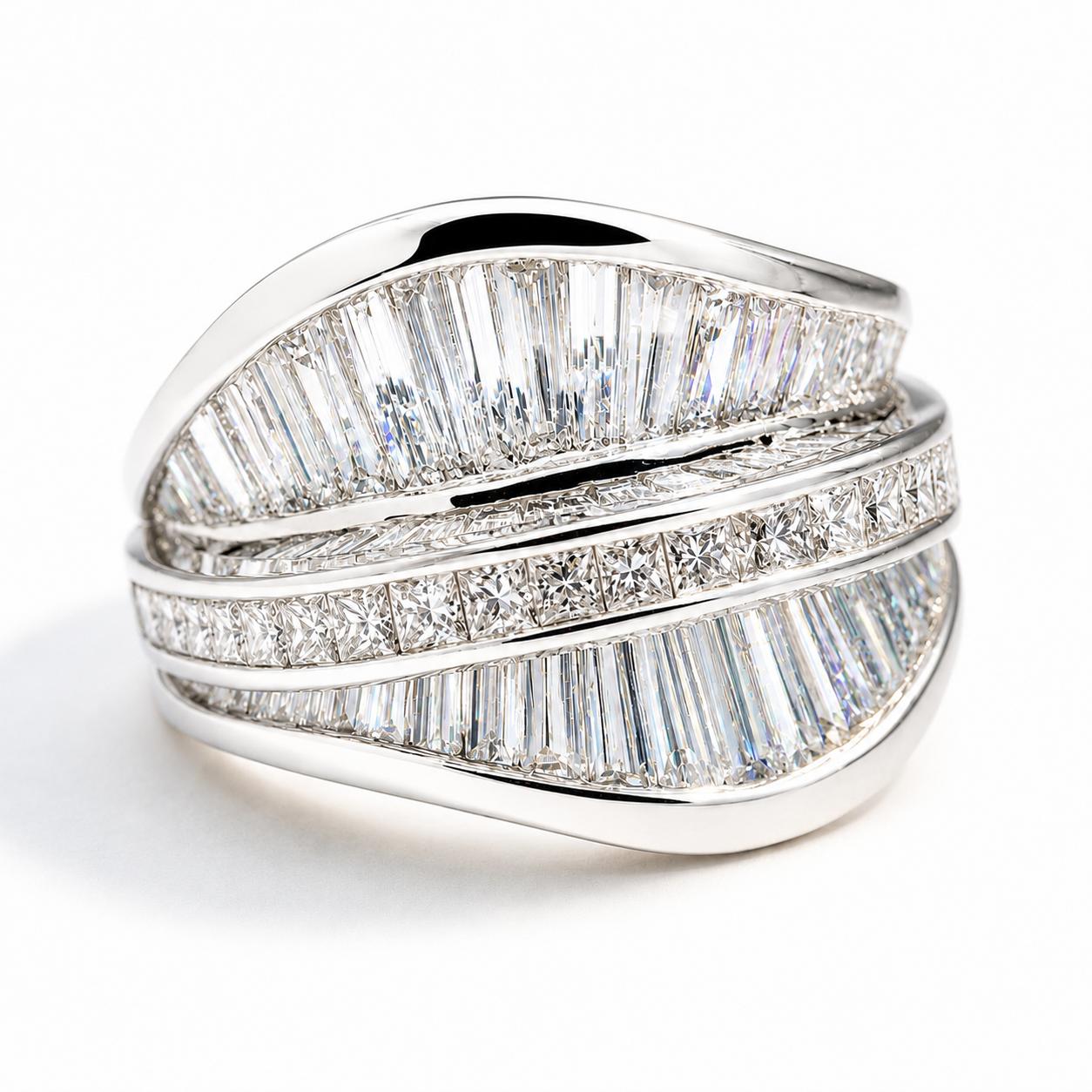 Platinum Ring 4.53ct Diamonds 