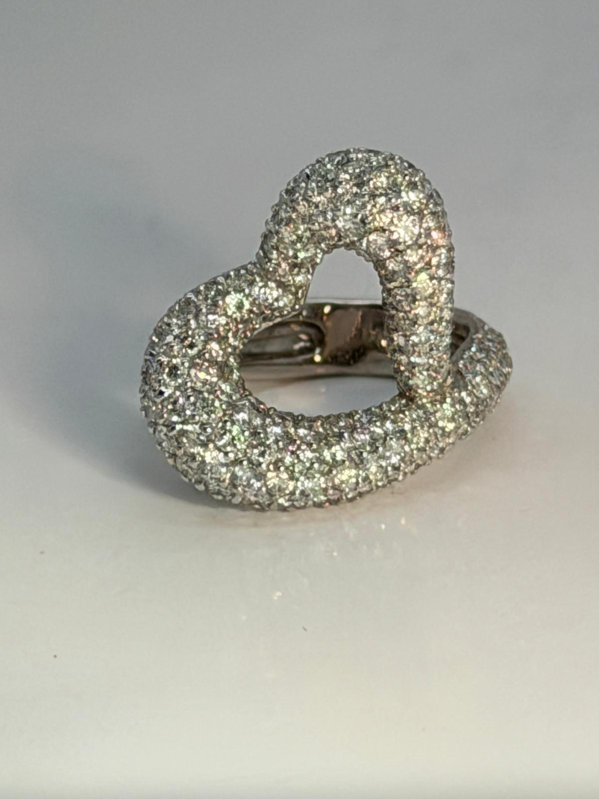 Unique Abstract shape Diamond Ring 