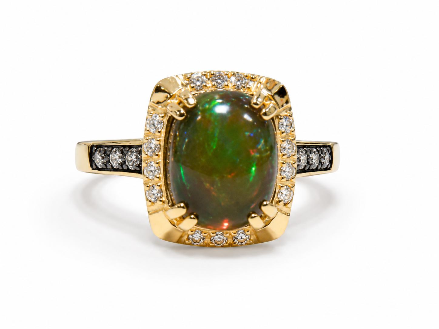 Le Vian Opal and Diamond Ring14K Yellow Gold 